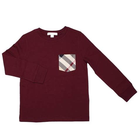 burgundy burberry t shirt